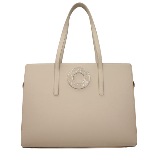 Karl Lagerfeld Beige Leather Shoulder Bag