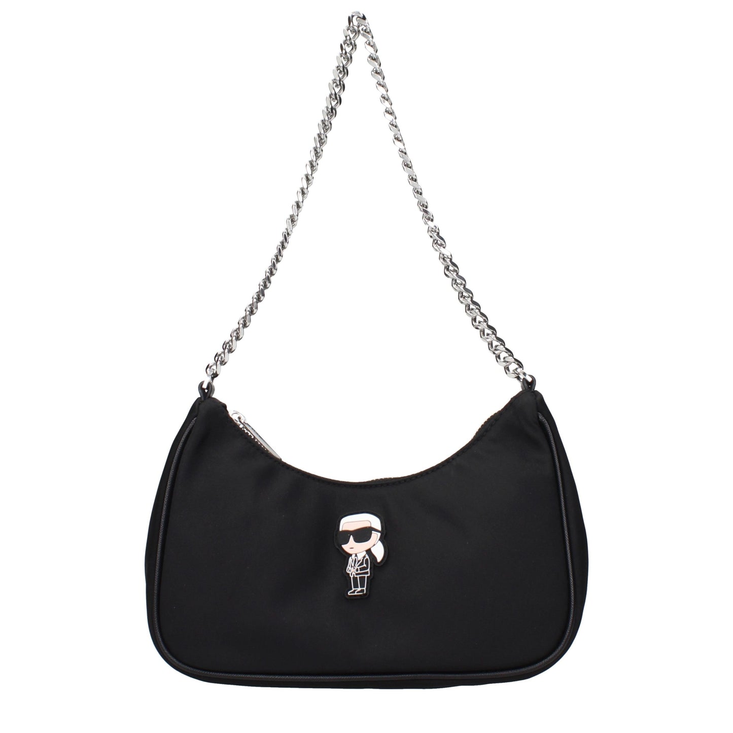 Karl Lagerfeld Black Fabric Shoulder Bag