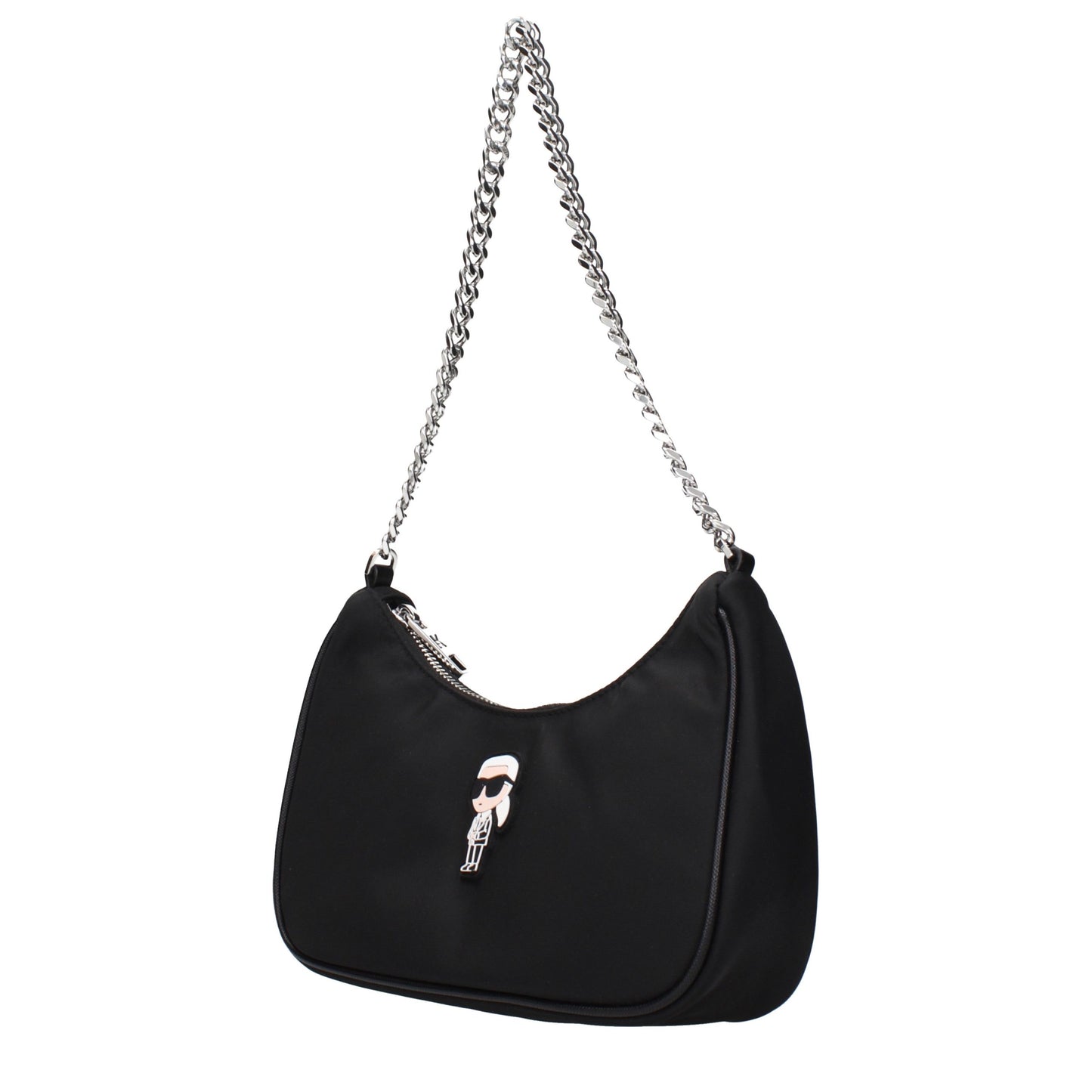 Karl Lagerfeld Black Fabric Shoulder Bag