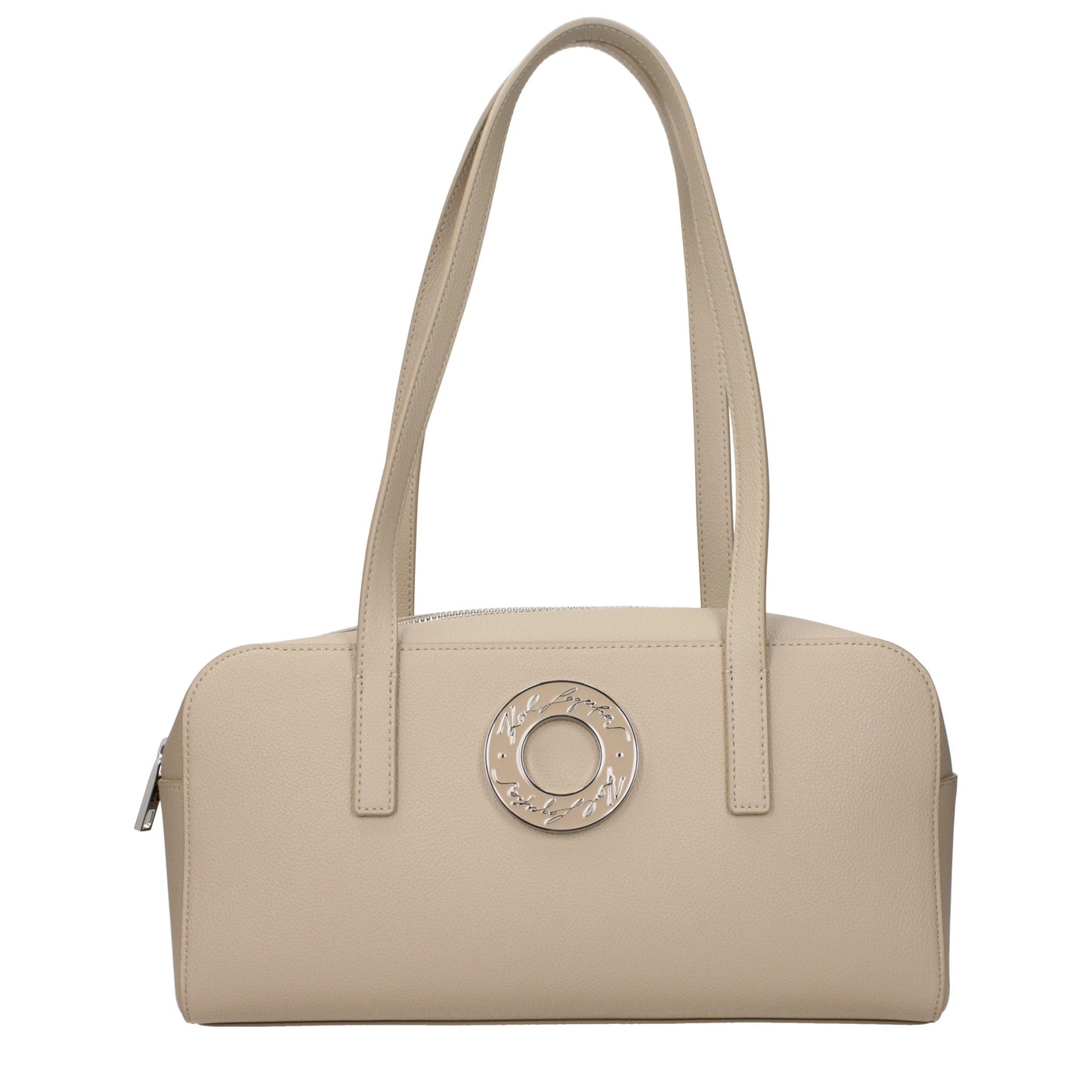 Karl Lagerfeld Beige Leather Shoulder Bag