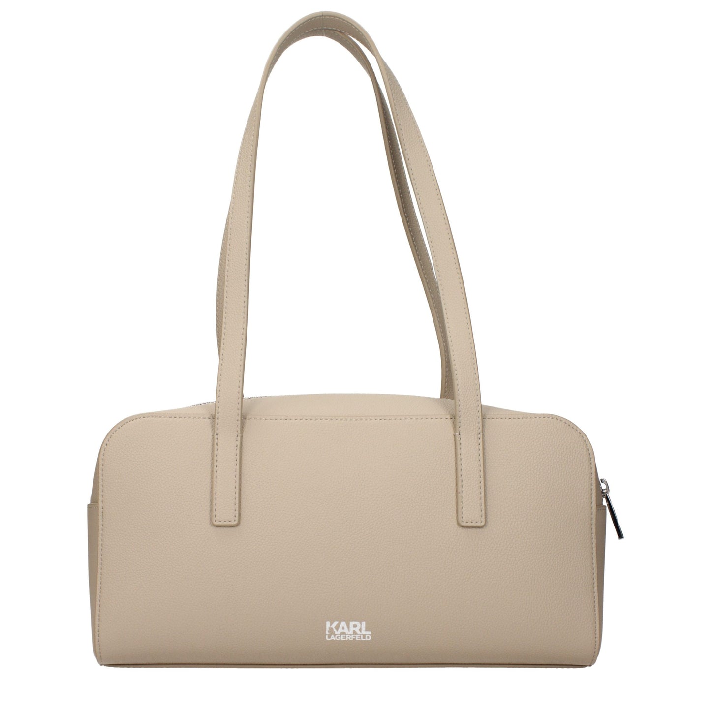 Karl Lagerfeld Beige Leather Shoulder Bag