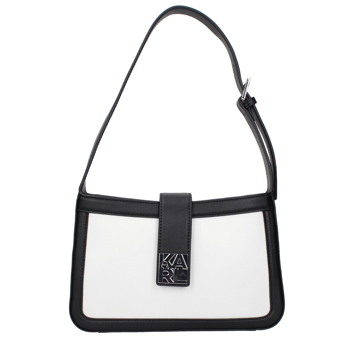 Karl Lagerfeld White Leather Shoulder Bag
