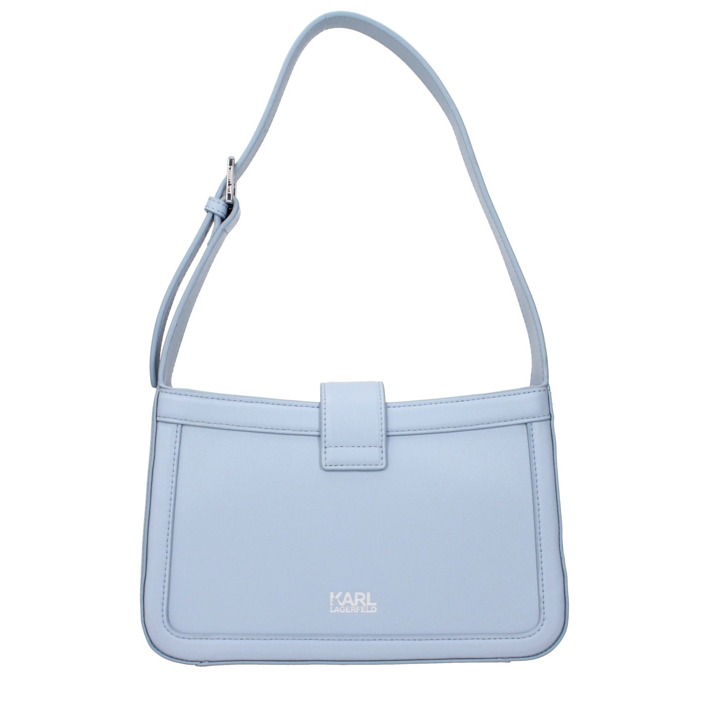 Karl Lagerfeld Light Blue Leather Shoulder Bag