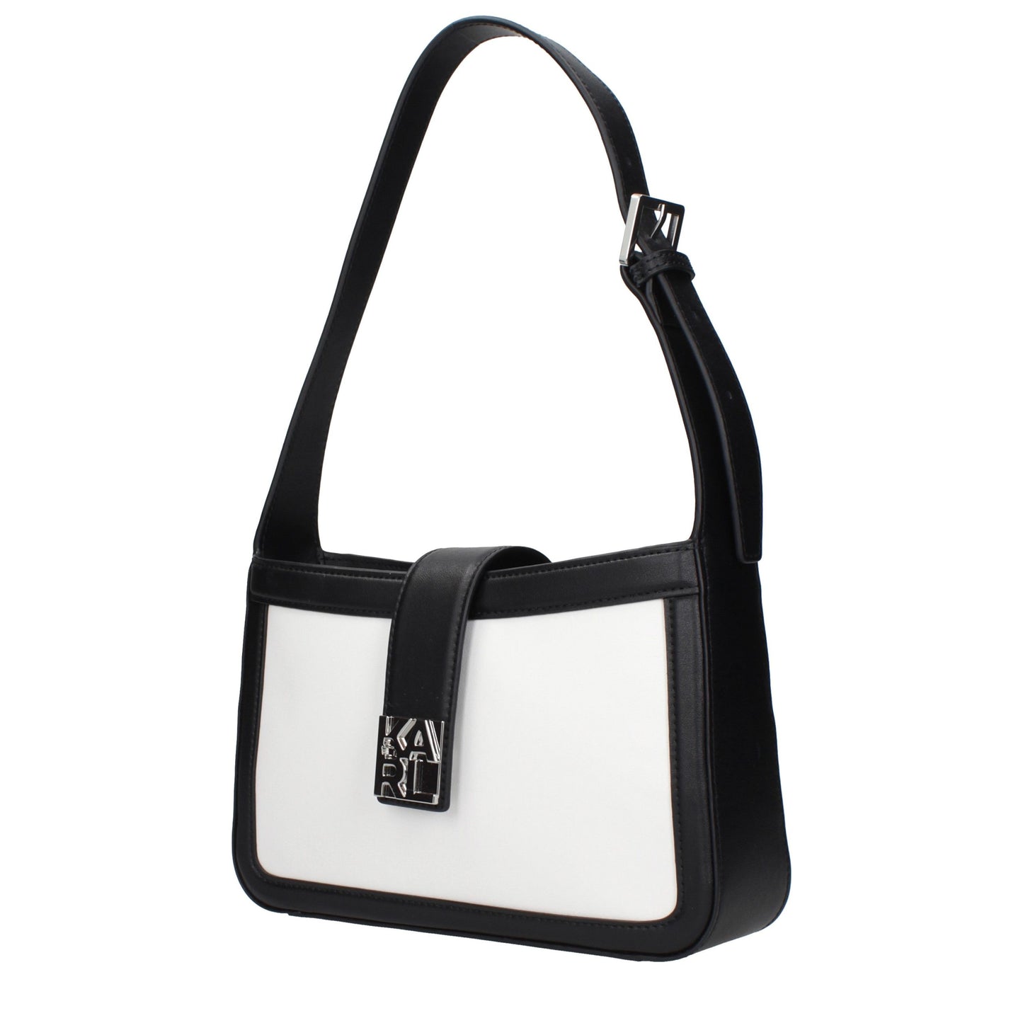 Karl Lagerfeld White Leather Shoulder Bag