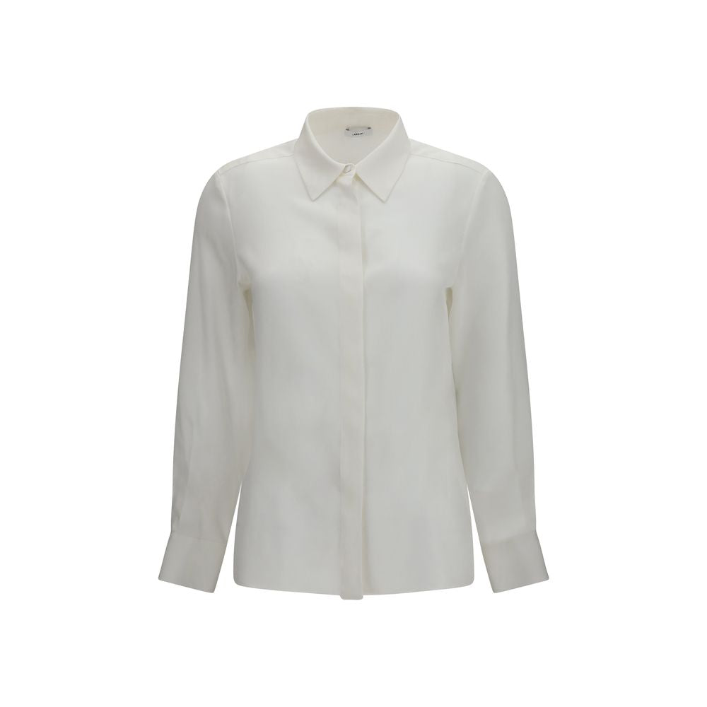 Lardini White Silk Dress Shirt