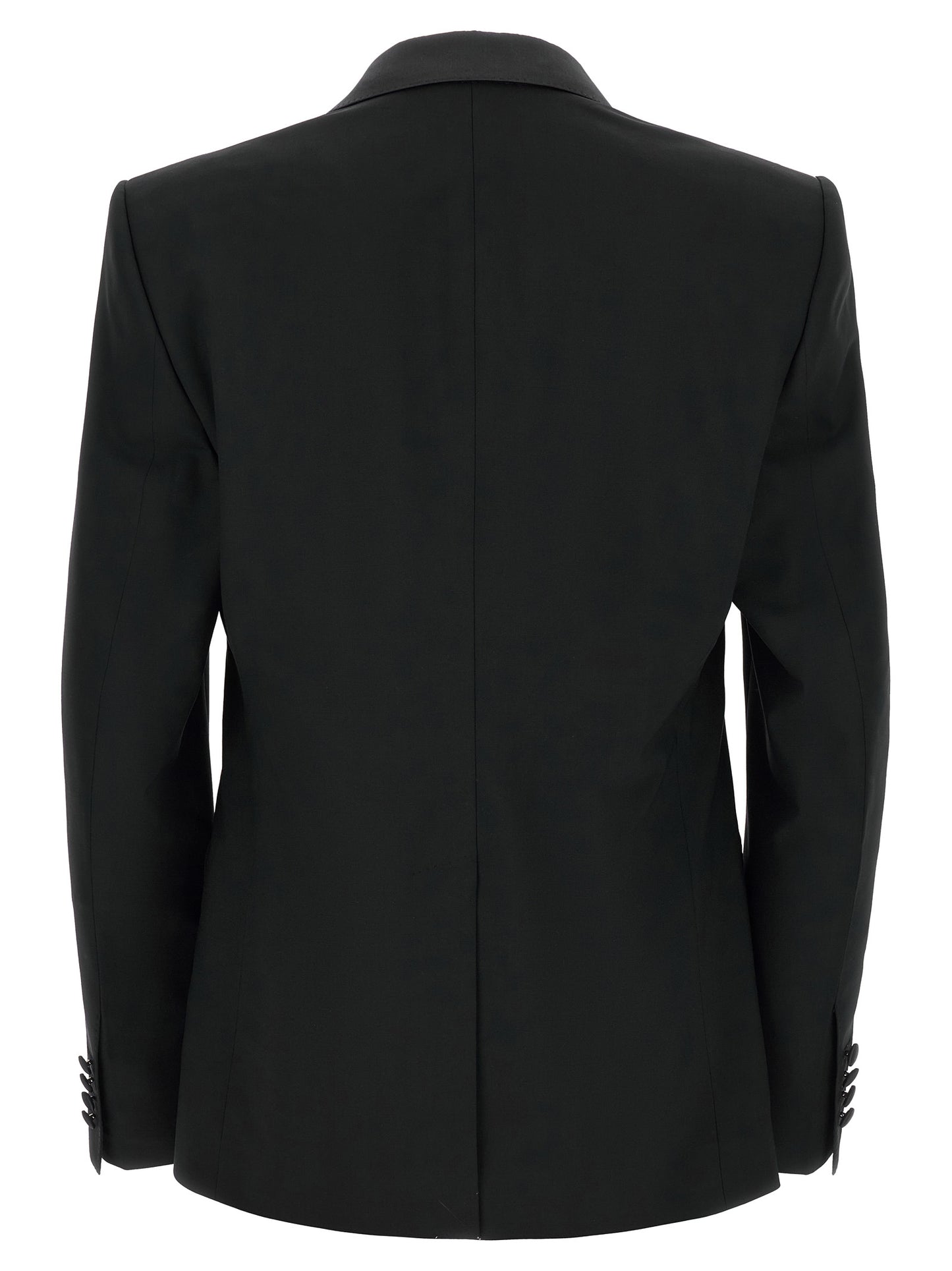 Dolce & Gabbana Black Virgin Wool Two-Piece Suit