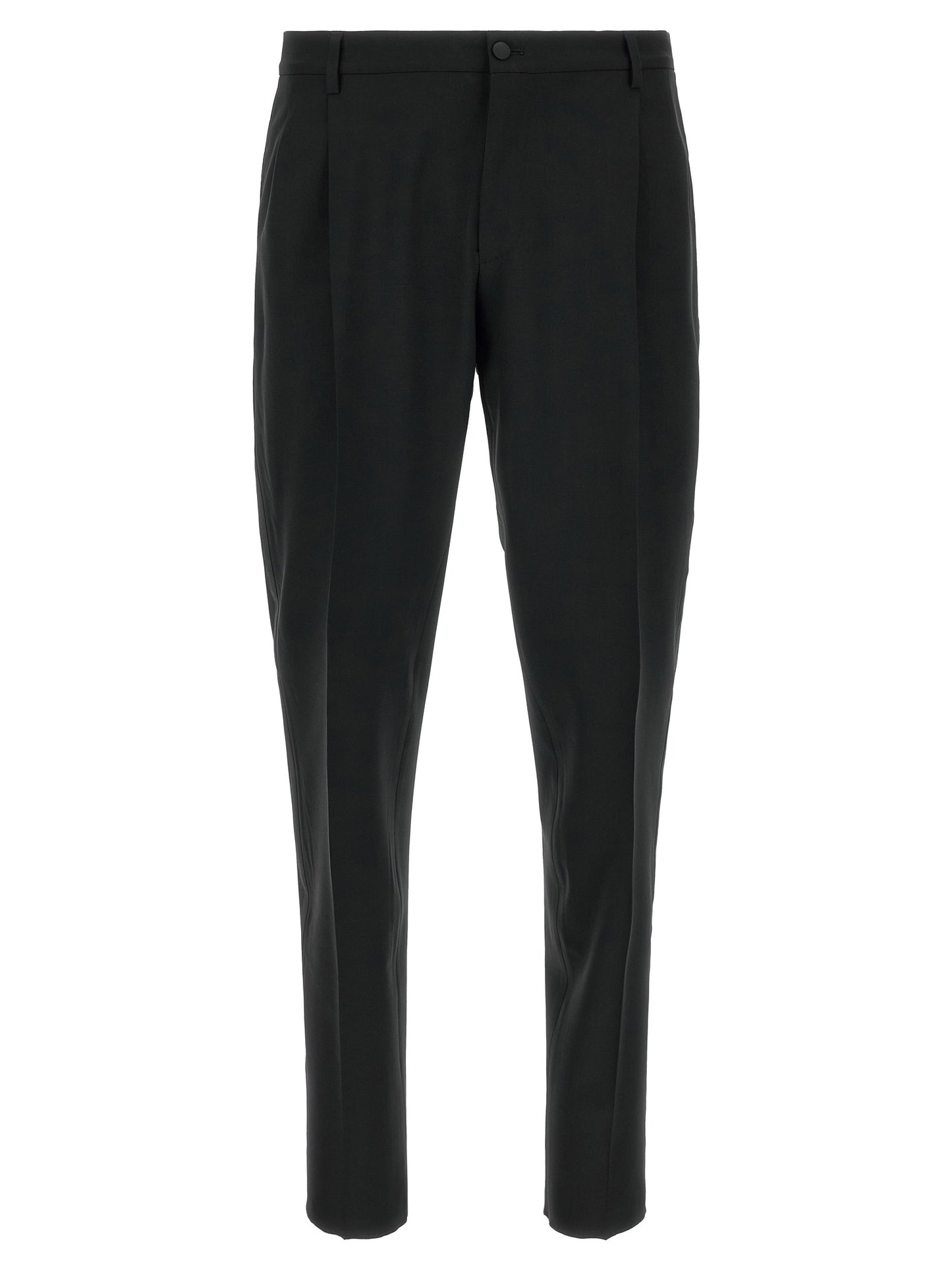 Dolce & Gabbana Black Virgin Wool Two-Piece Suit