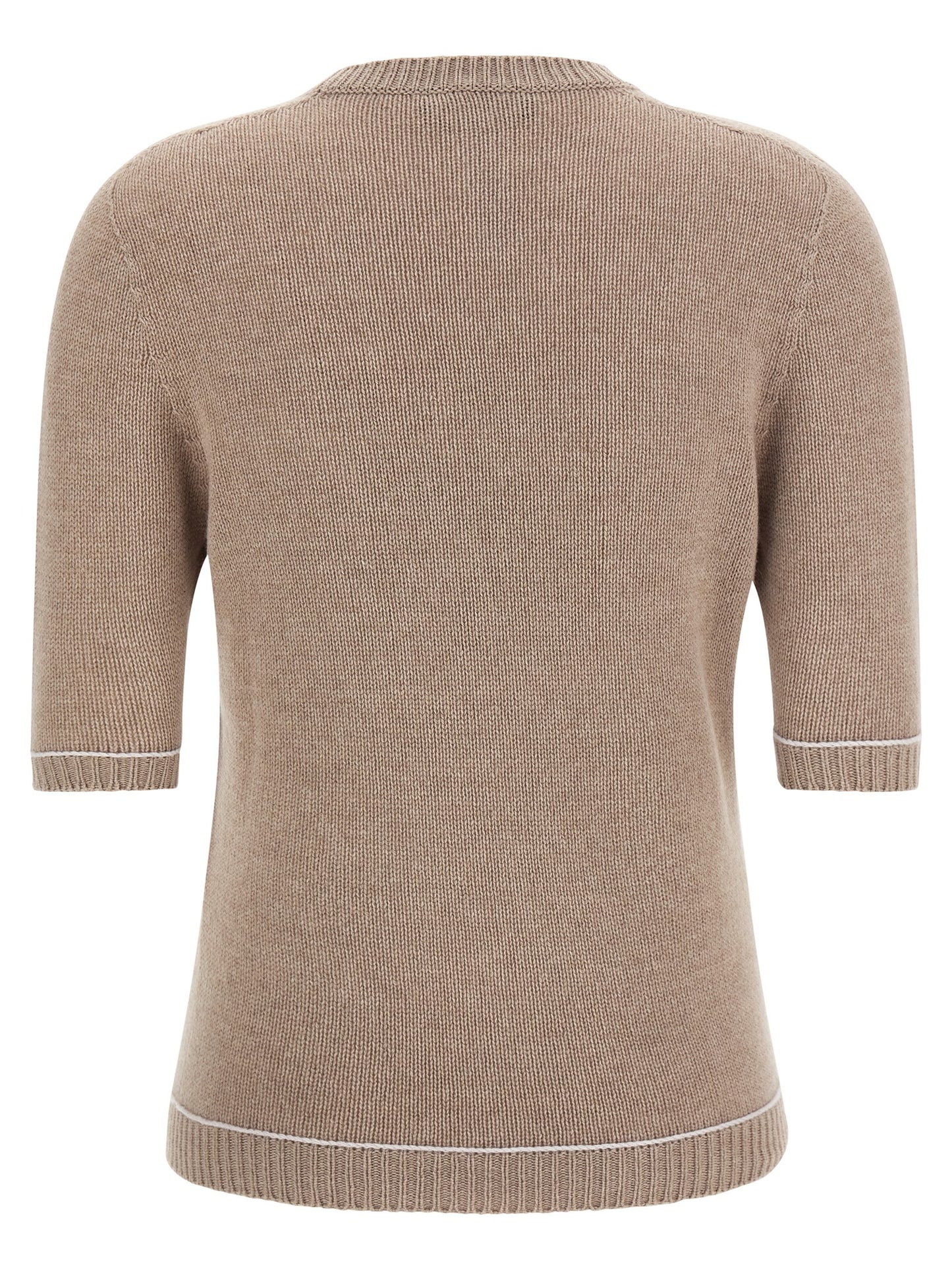 Fabiana Filippi Beige Virgin Wool Cardigan
