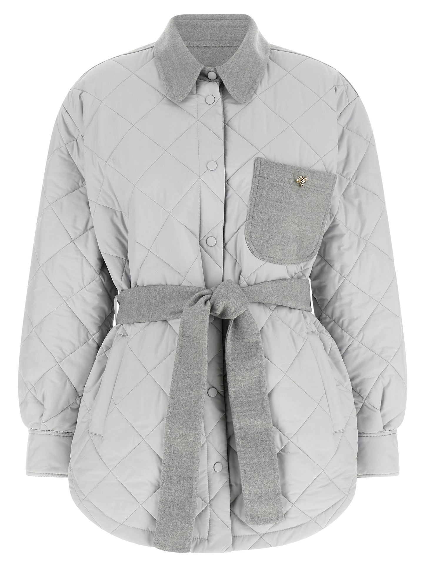 Fabiana Filippi Gray Polyester Shell Jacket