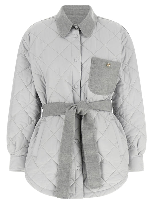 Fabiana Filippi Gray Polyester Shell Jacket