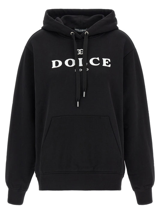 Dolce & Gabbana Black Cotton Hoodie