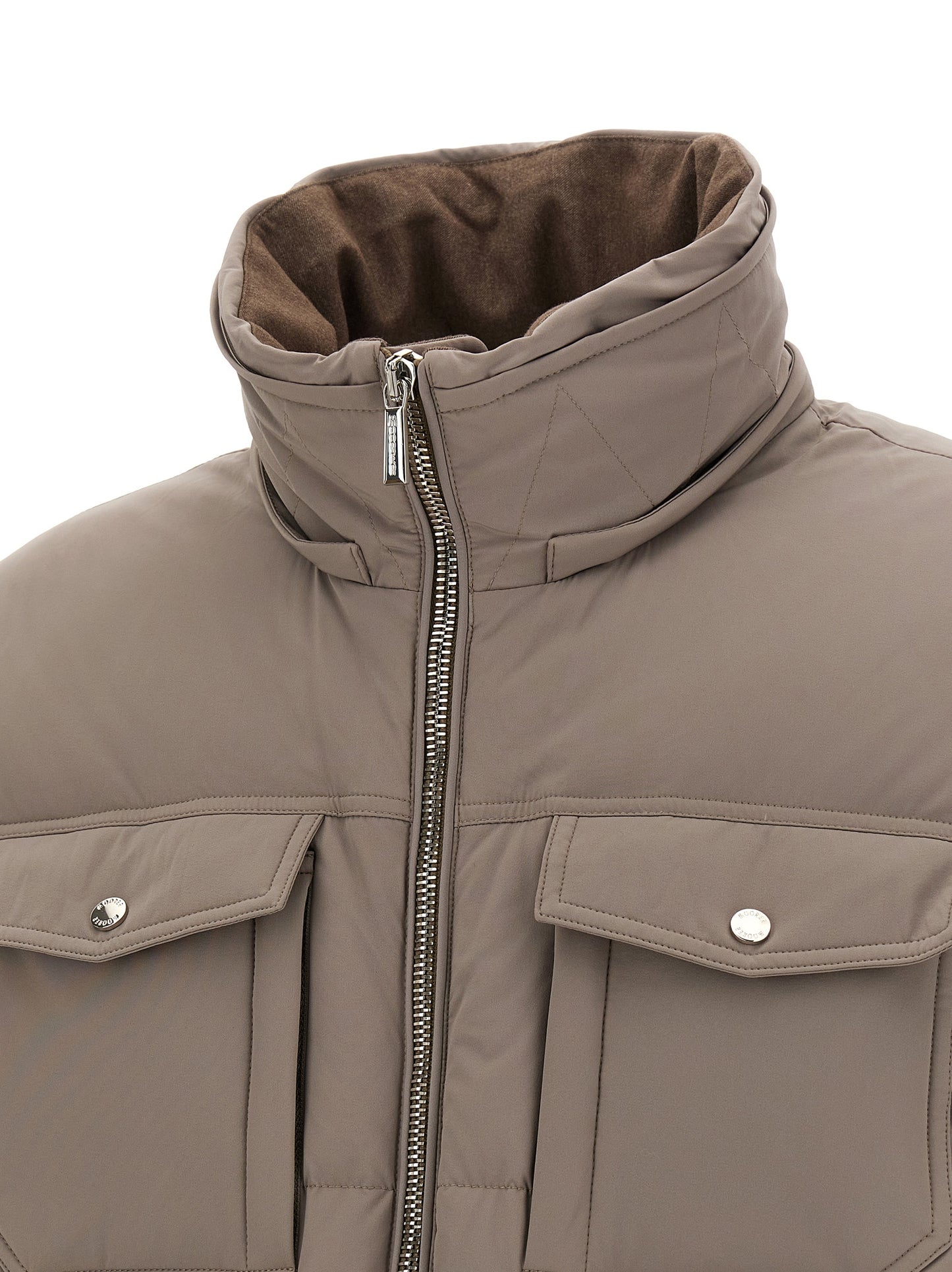 MooRER Gray Wool Bomber