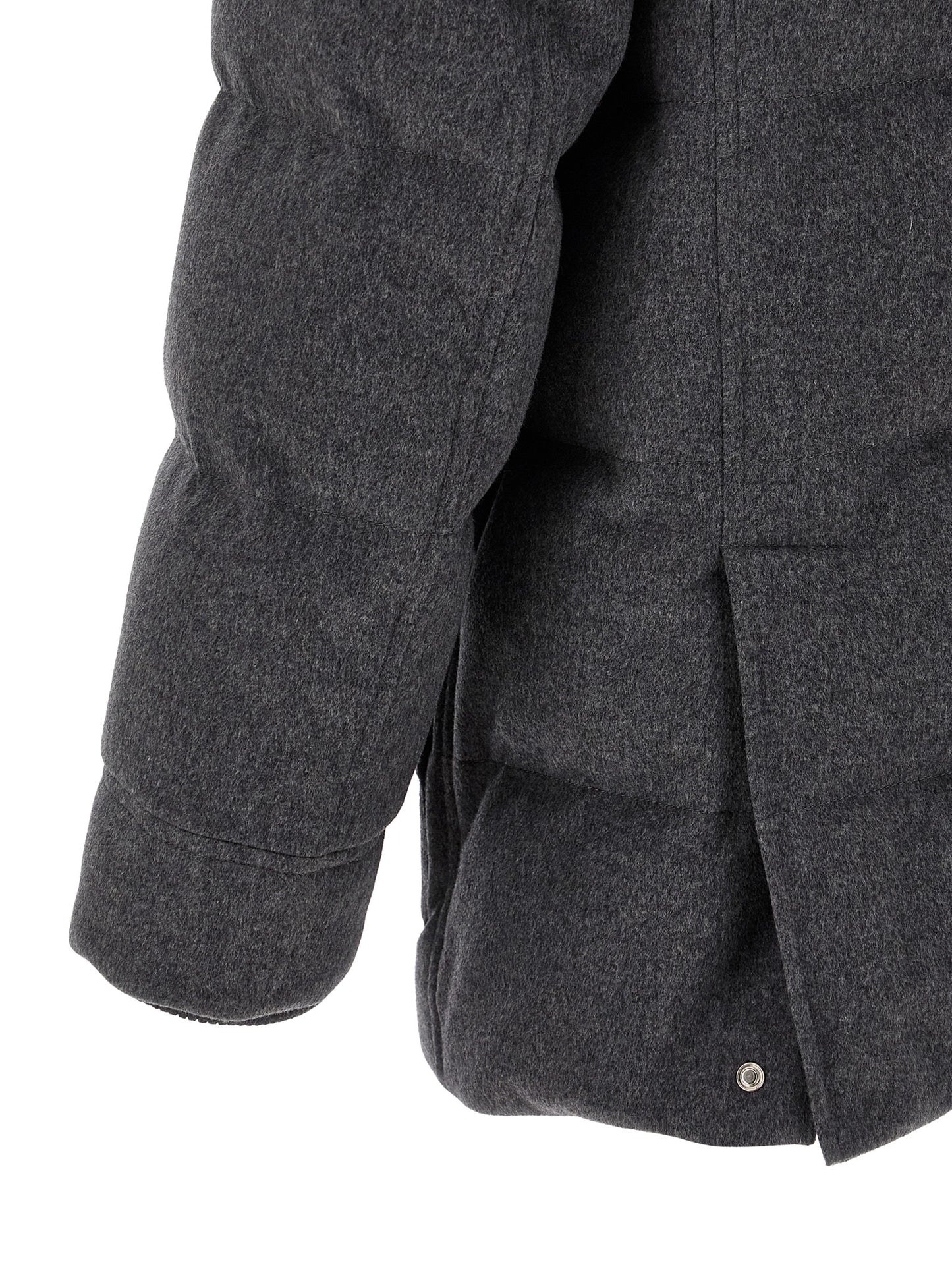Brunello Cucinelli Gray Wool Parka