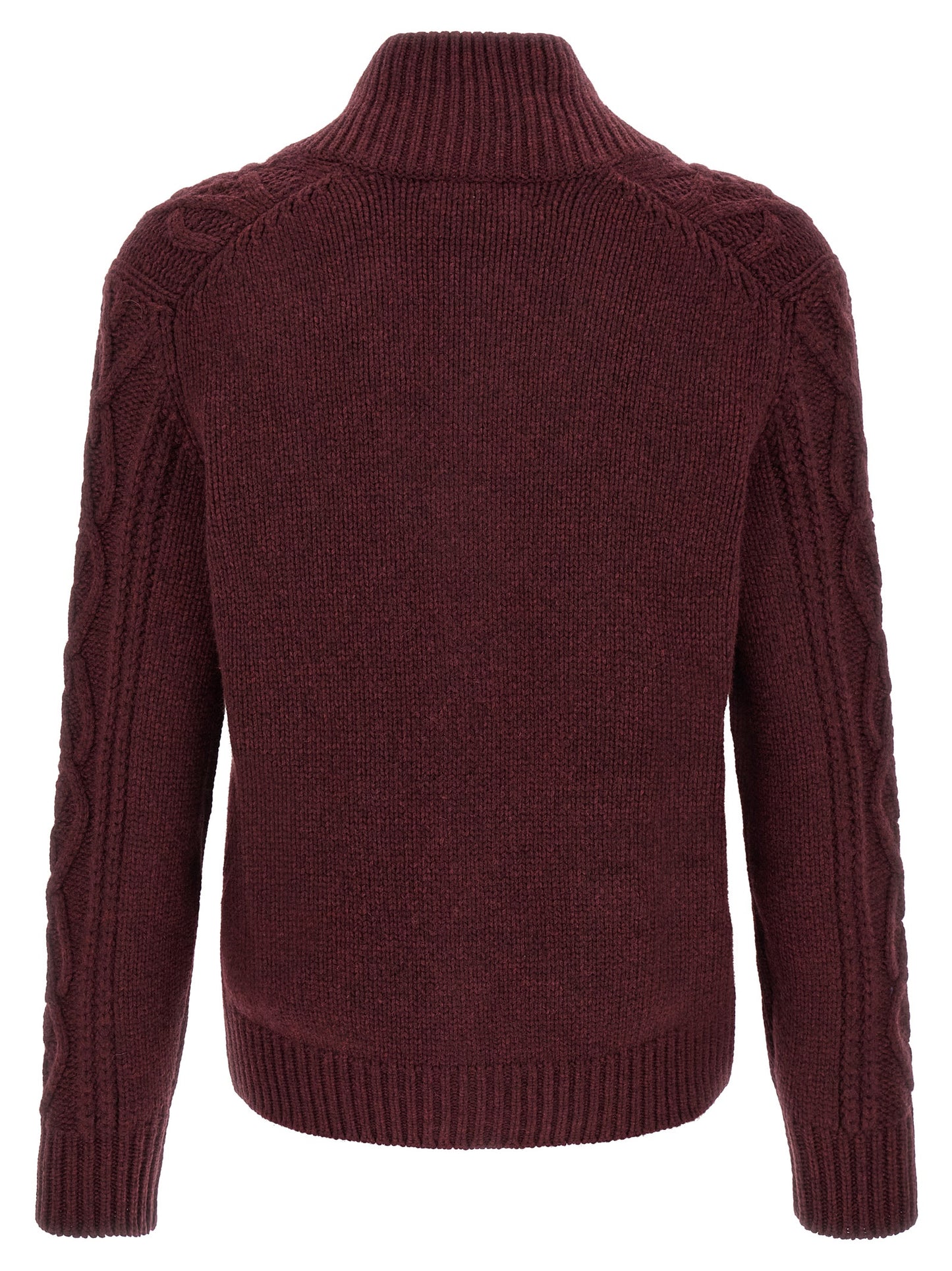 Brunello Cucinelli Bordeaux Cashmere Cardigan