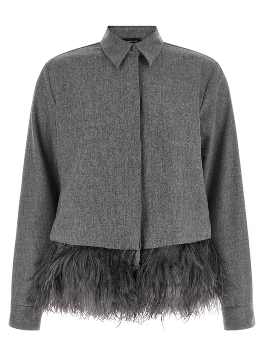 Fabiana Filippi Gray Virgin Wool Blouse