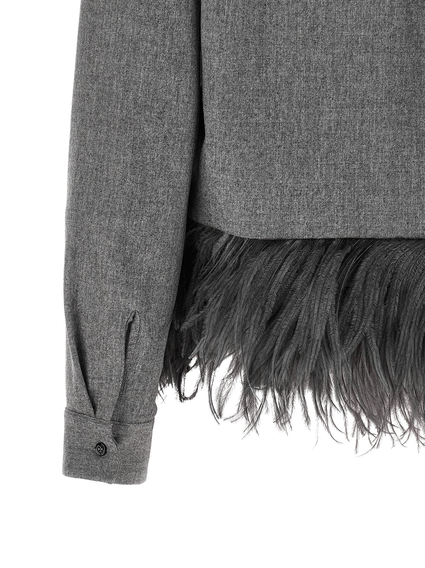 Fabiana Filippi Gray Virgin Wool Blouse