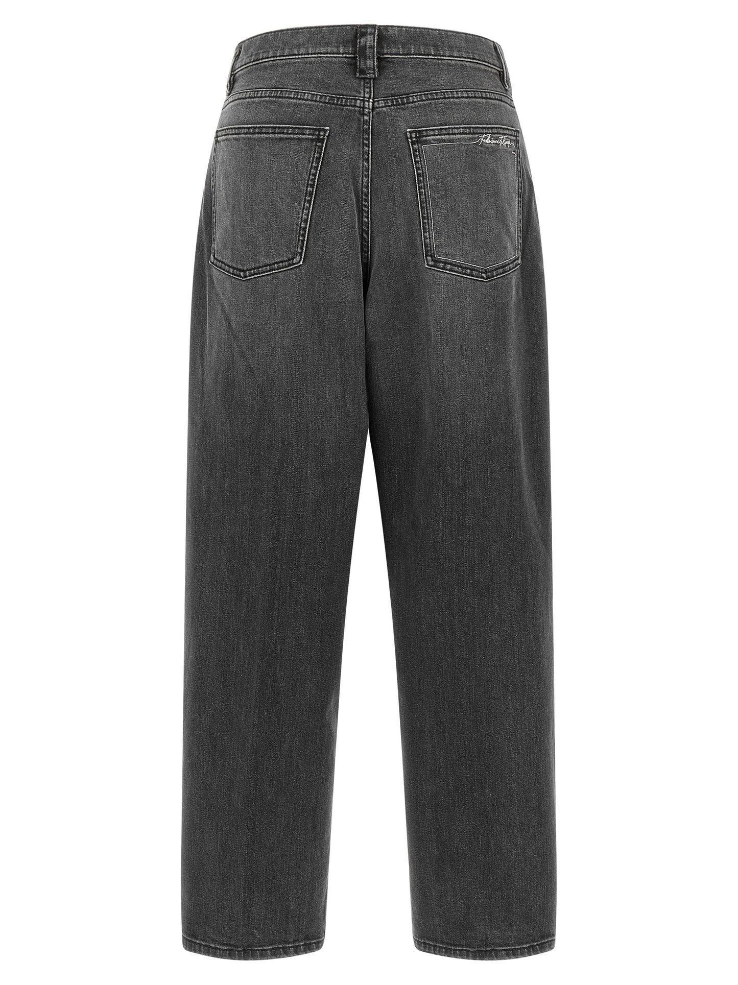 Fabiana Filippi Gray Cotton Relaxed Fit Jeans