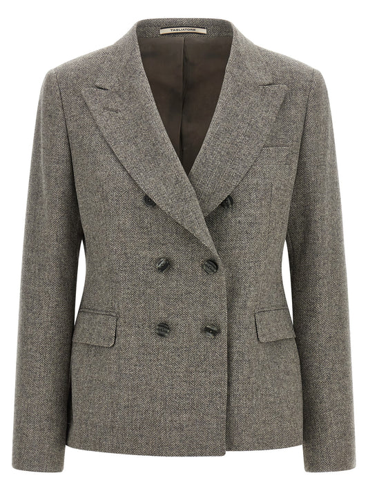 Tagliatore Gray Virgin Wool Blazer