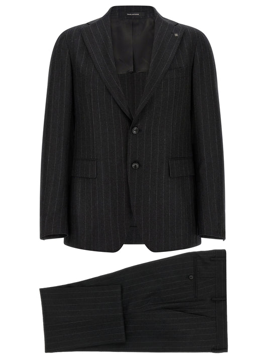 Tagliatore Gray Virgin Wool Two-Piece Suit