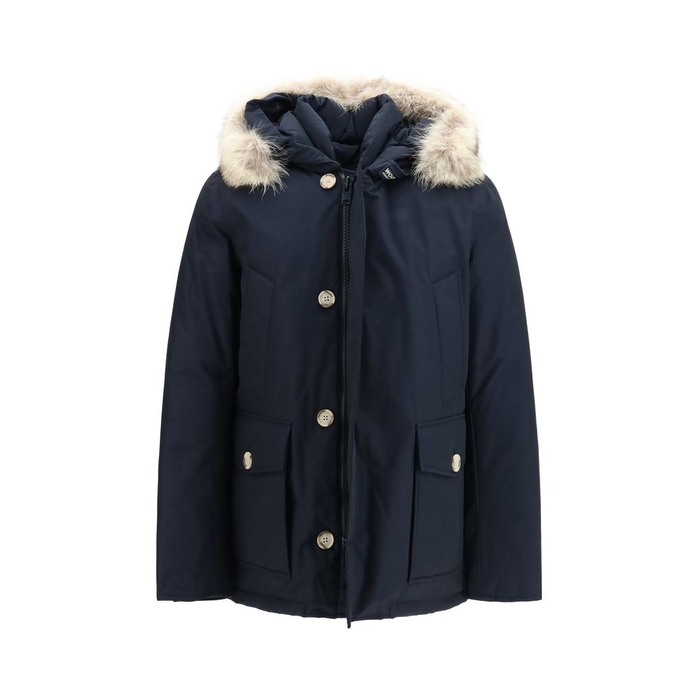 Woolrich Blue Cotton Parka
