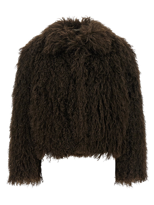 Tagliatore Brown Polyester Full-Length Jacket