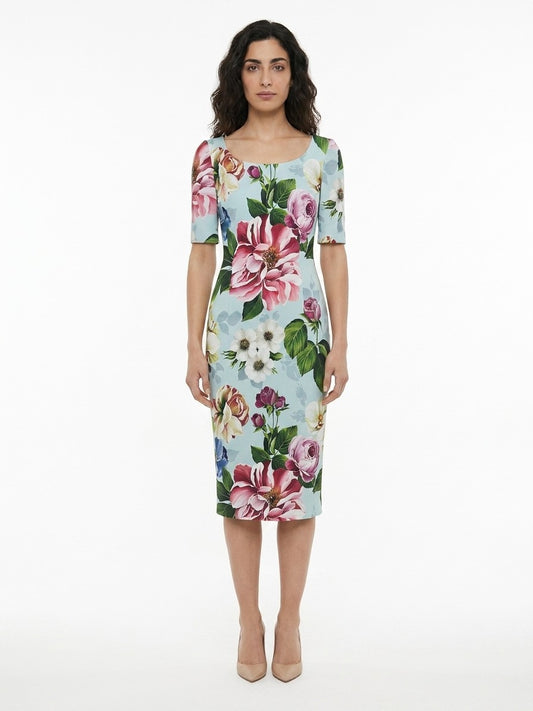 Dolce & Gabbana Multicolor Elastane Casual Dress