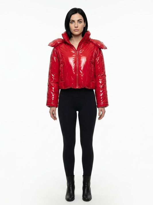 Dolce & Gabbana Red Elastane Full-Length Jacket