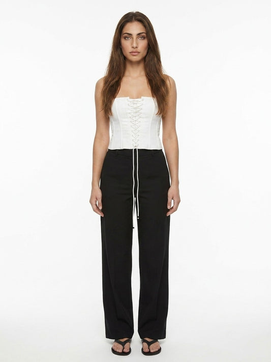 Dolce & Gabbana White Cotton Sleeveles T-Shirt