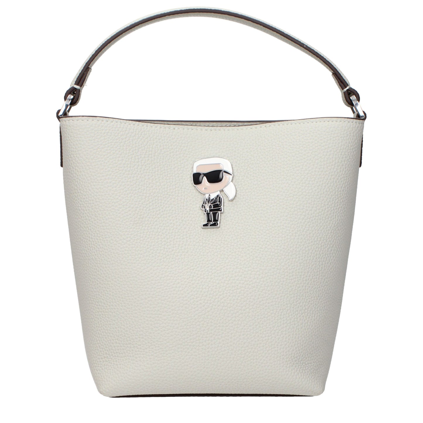 Karl Lagerfeld Gray Leather Handbag