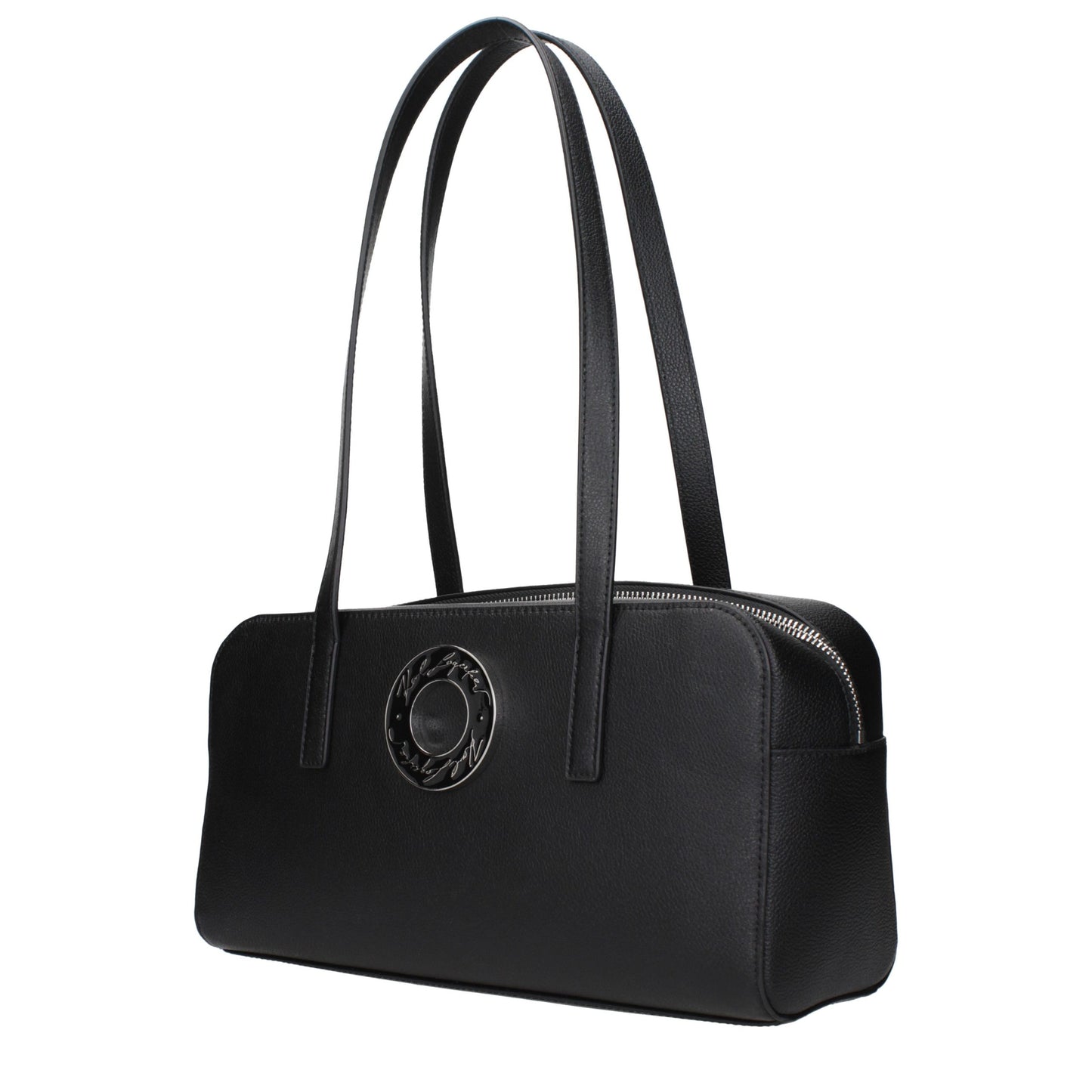 Karl Lagerfeld Black Leather Shoulder Bag