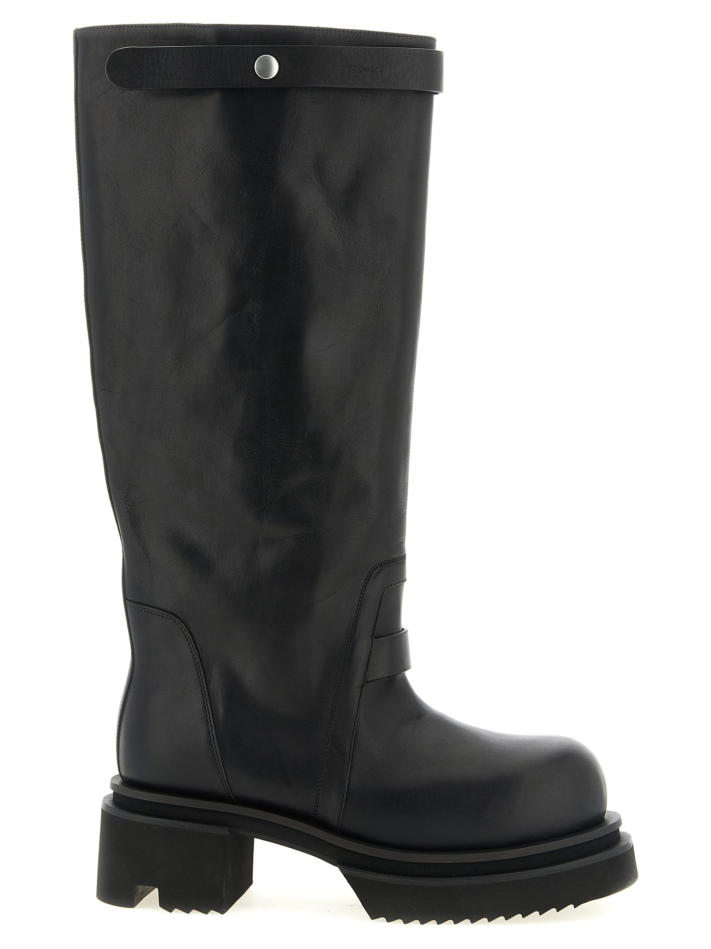 Rick Owens Black Calfskin Over The Knee