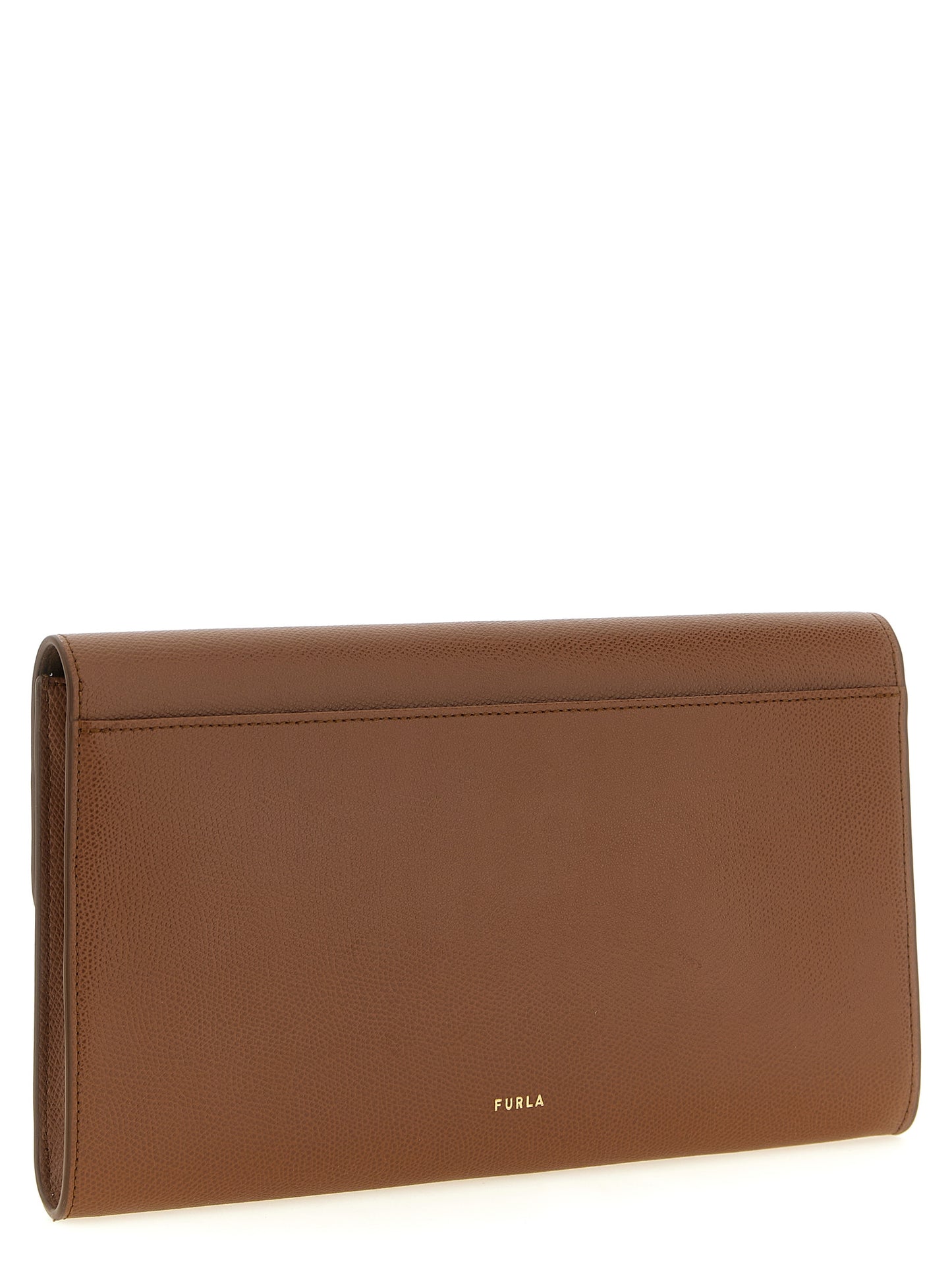 Furla Brown Calfskin Clutch Bag