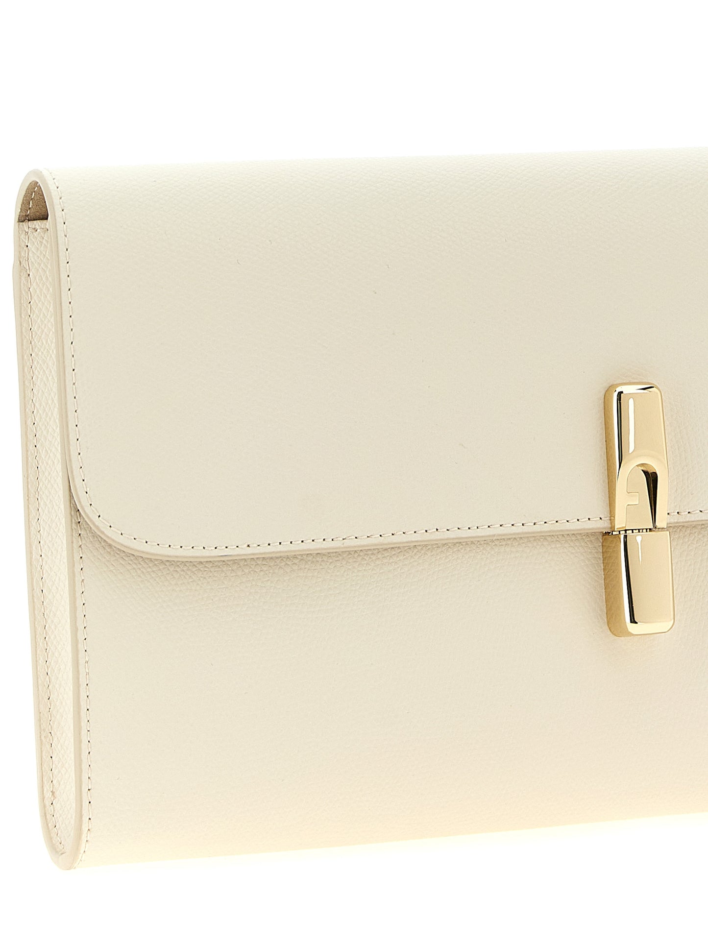 Furla White Calfskin Clutch Bag