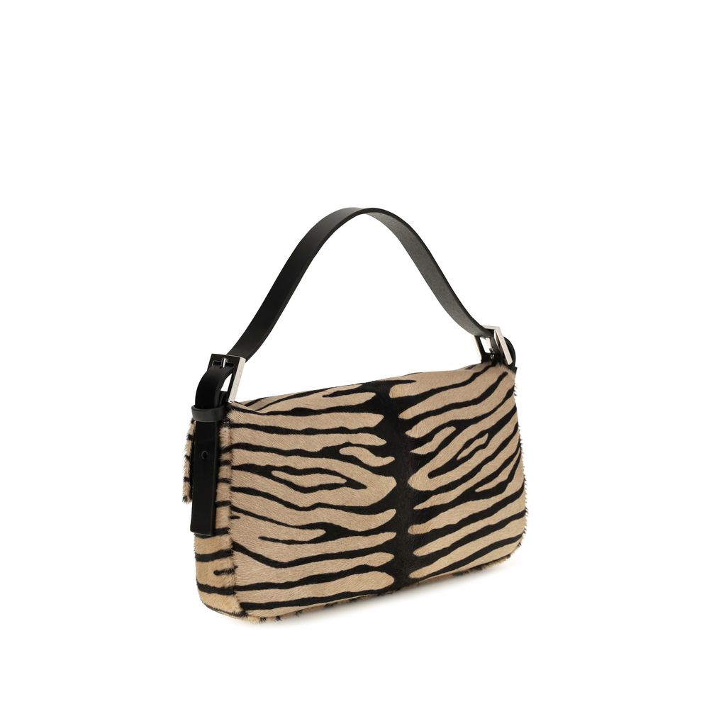 Fendi Beige Calf Leather Bos Taurus Shoulder Bag