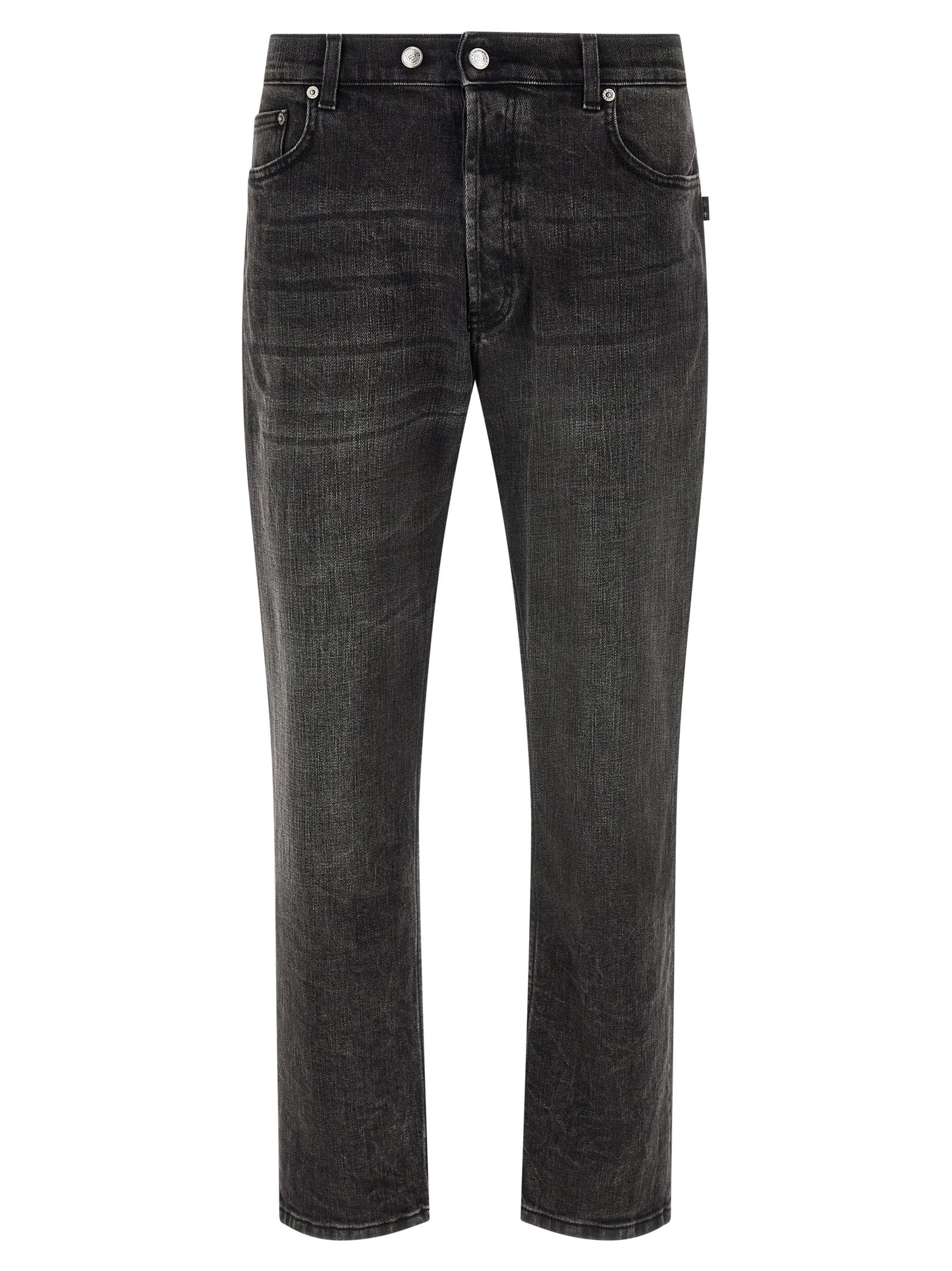 Department 5 Black Cotton Cropped Jeans