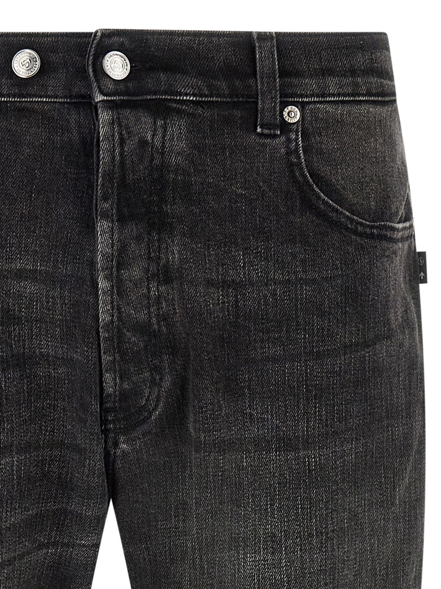 Department 5 Black Cotton Cropped Jeans
