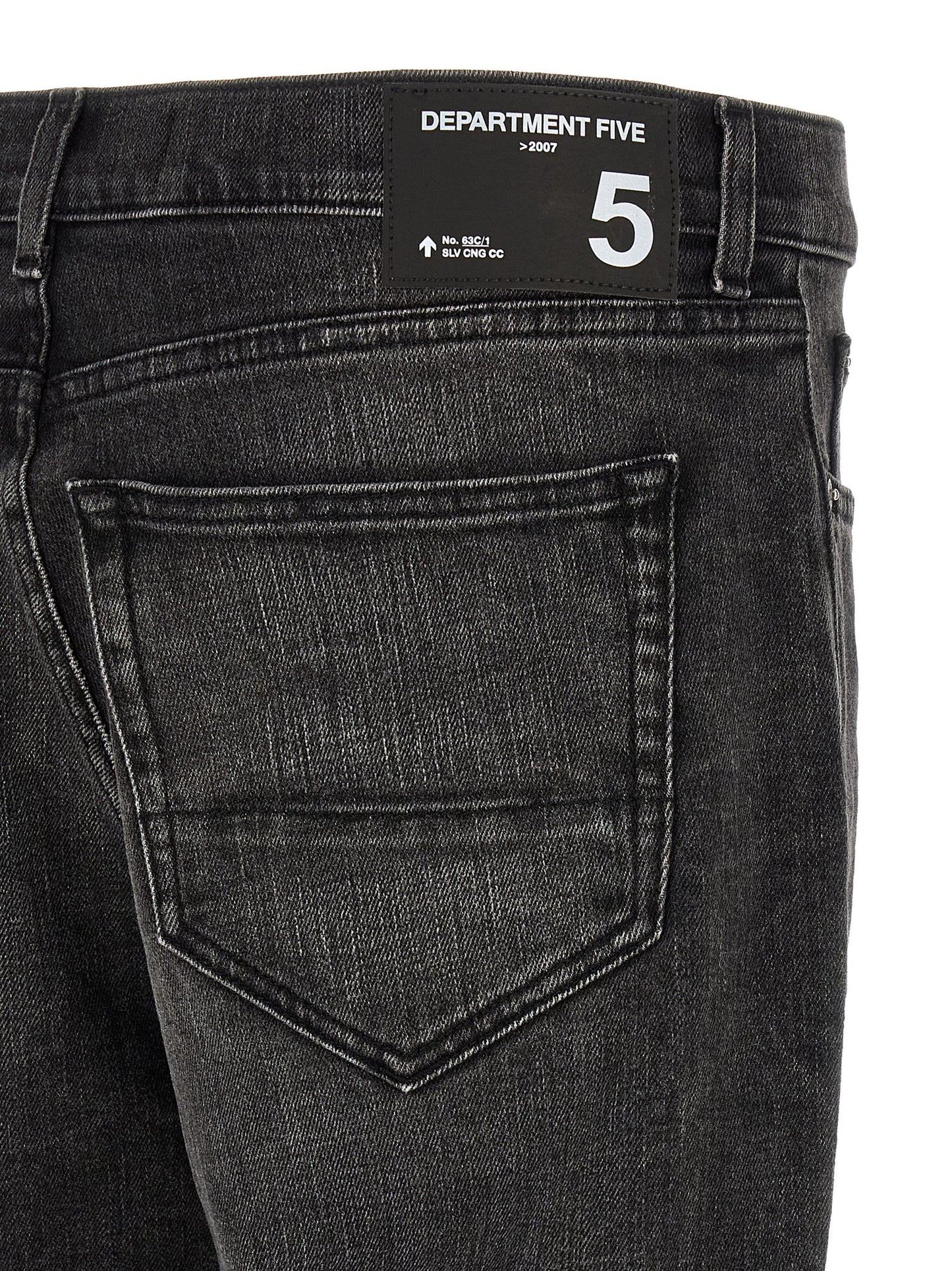 Department 5 Black Cotton Cropped Jeans