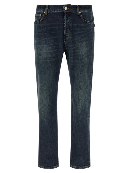 Department 5 Blue Cotton Straight-Leg Jeans