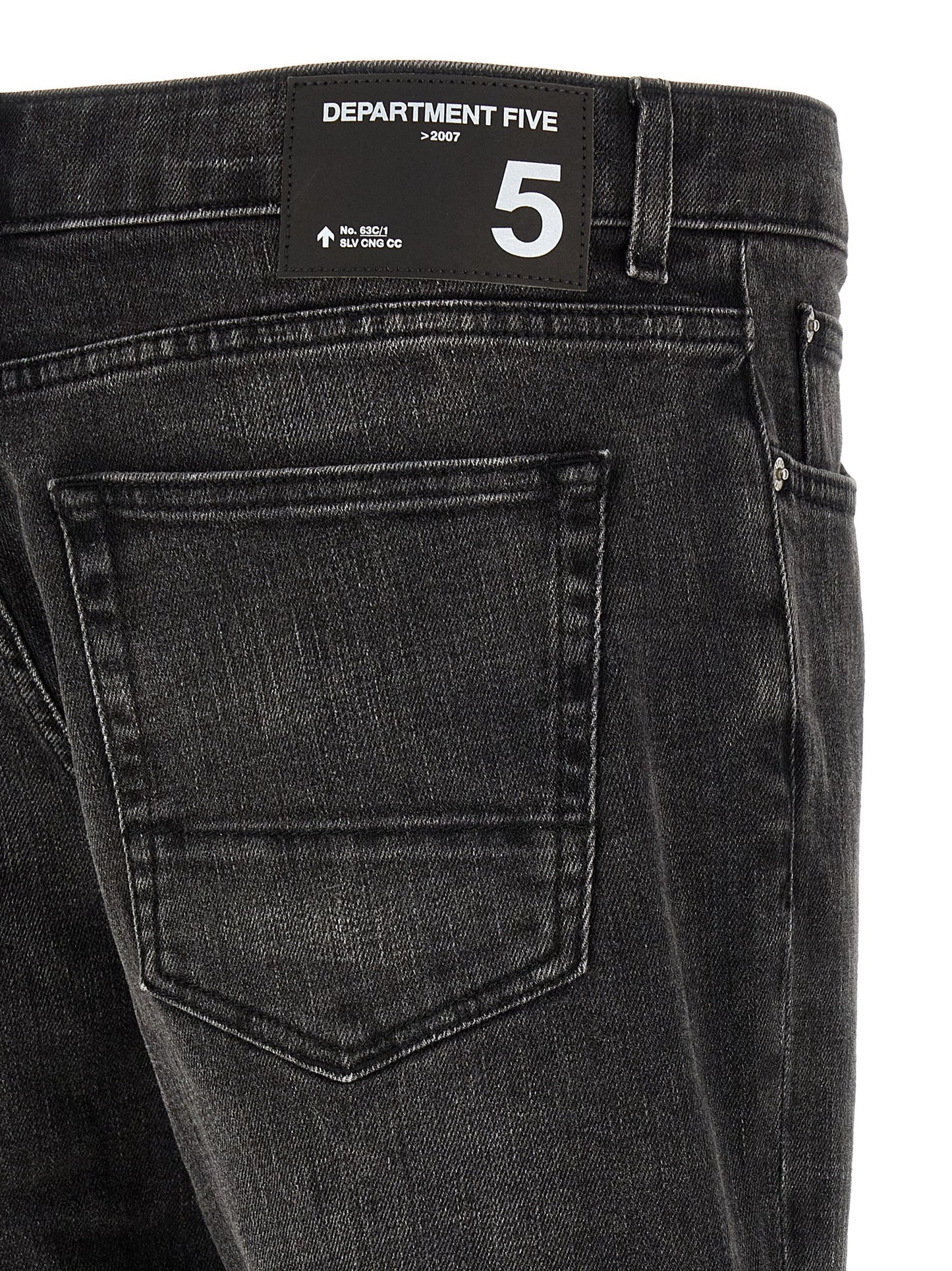 Department 5 Black Cotton Straight-Leg Jeans