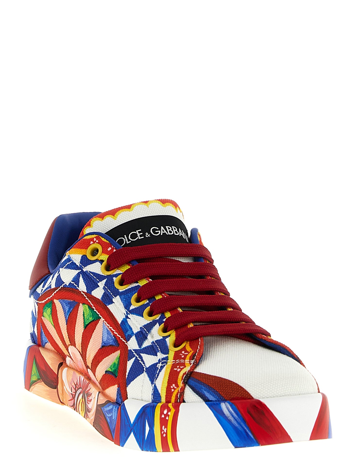 Dolce & Gabbana Multicolor Cotton Low Top Sneakers
