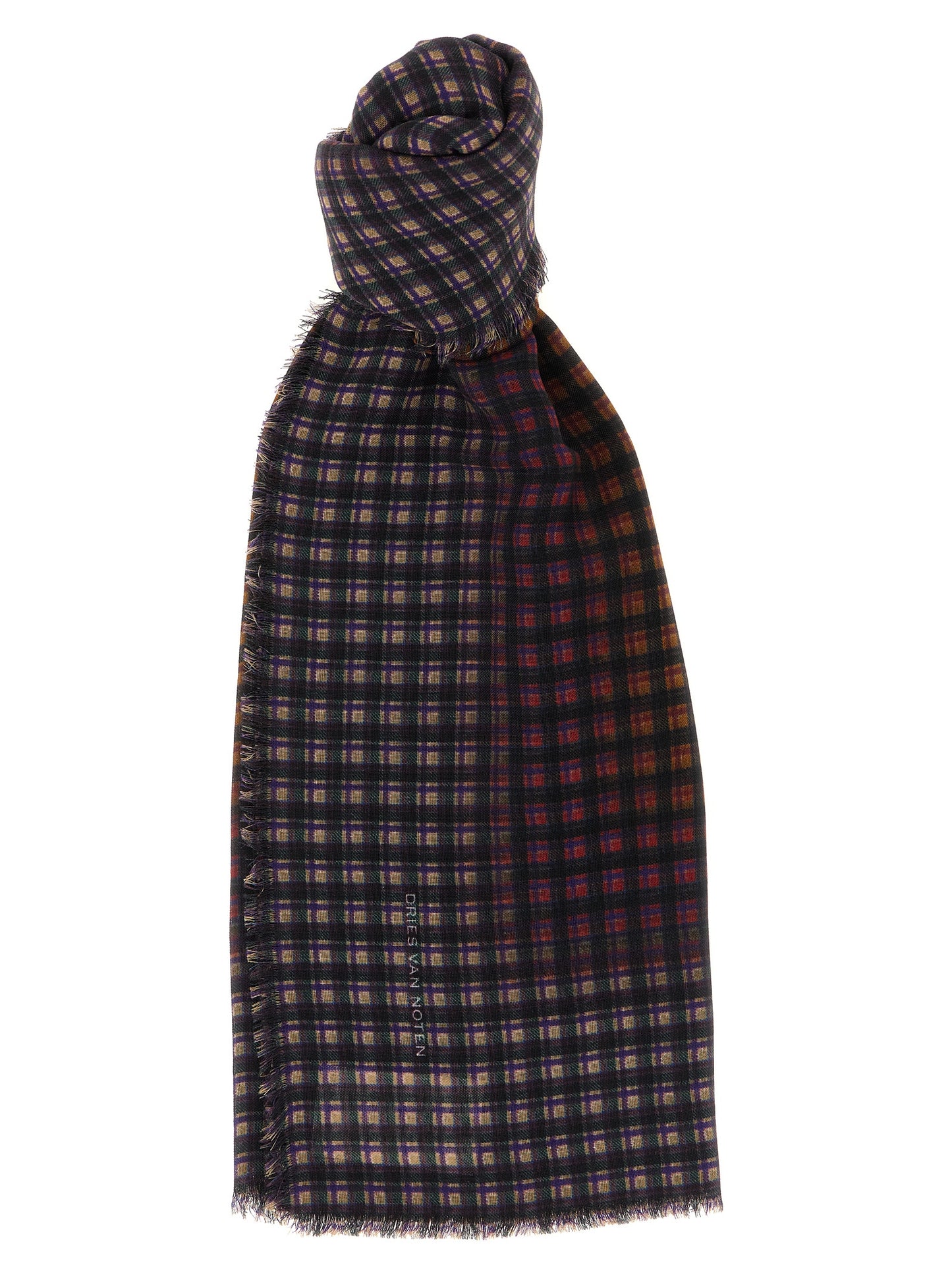 Dries Van Noten Multicolor Wool Scarf