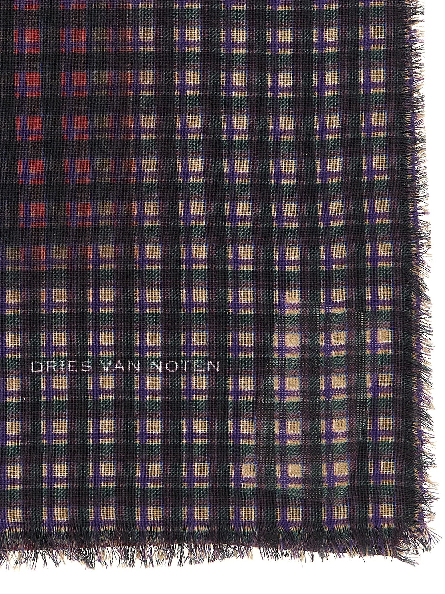 Dries Van Noten Multicolor Wool Scarf