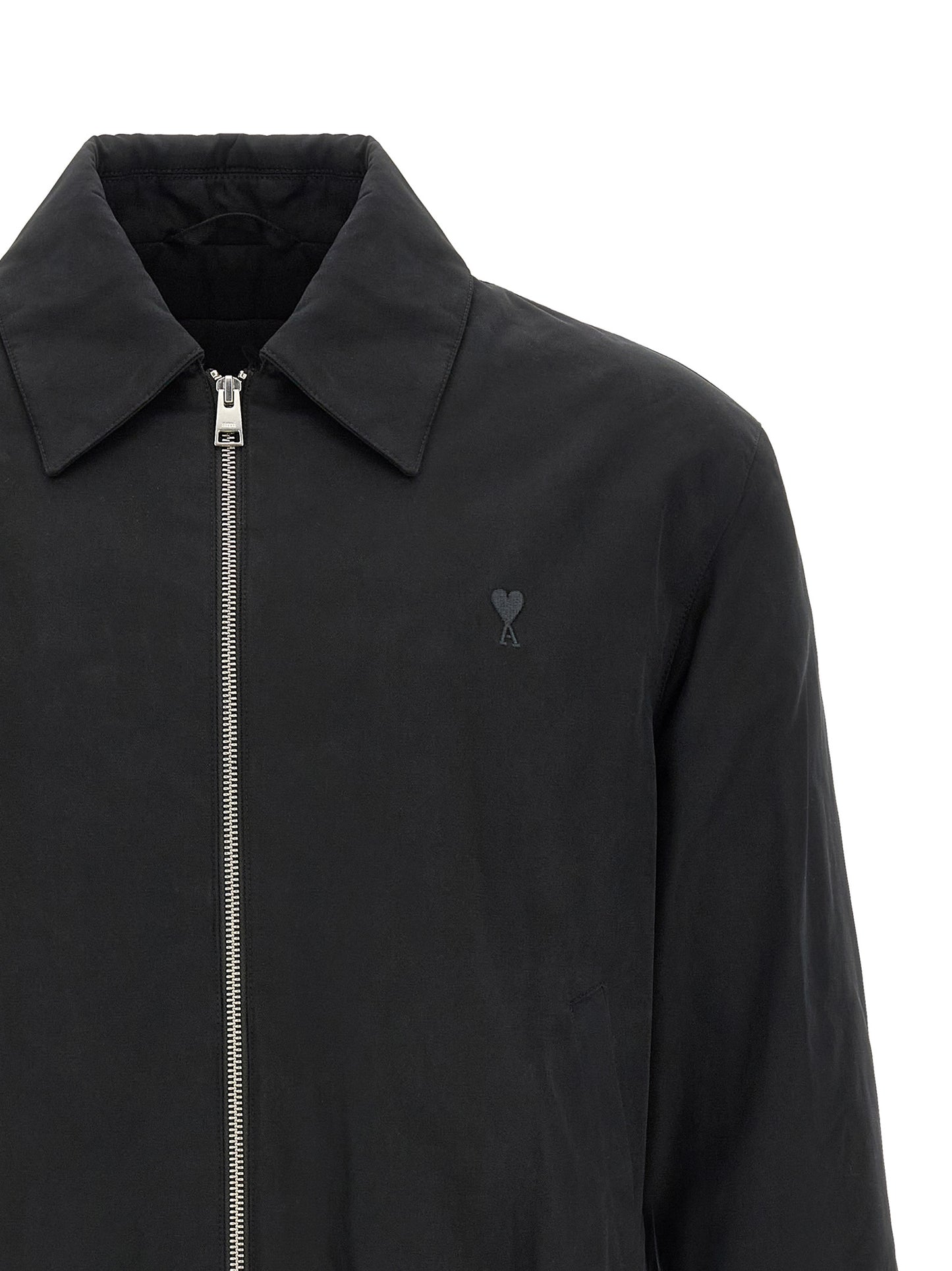 Ami Paris Black Cotton Bomber