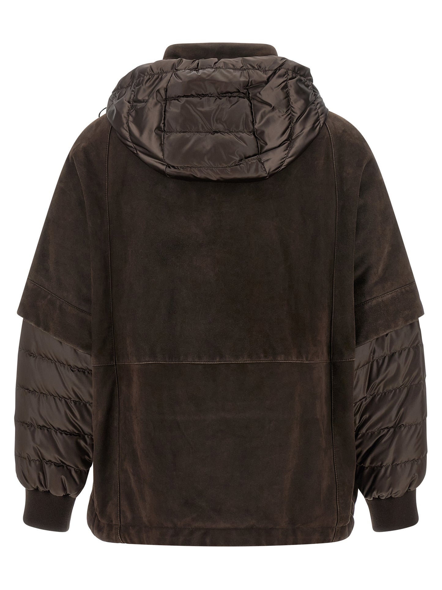 MooRER Brown Wool Leather Jacket