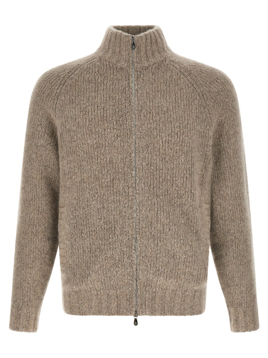 Brunello Cucinelli Beige Cashmere Cardigan
