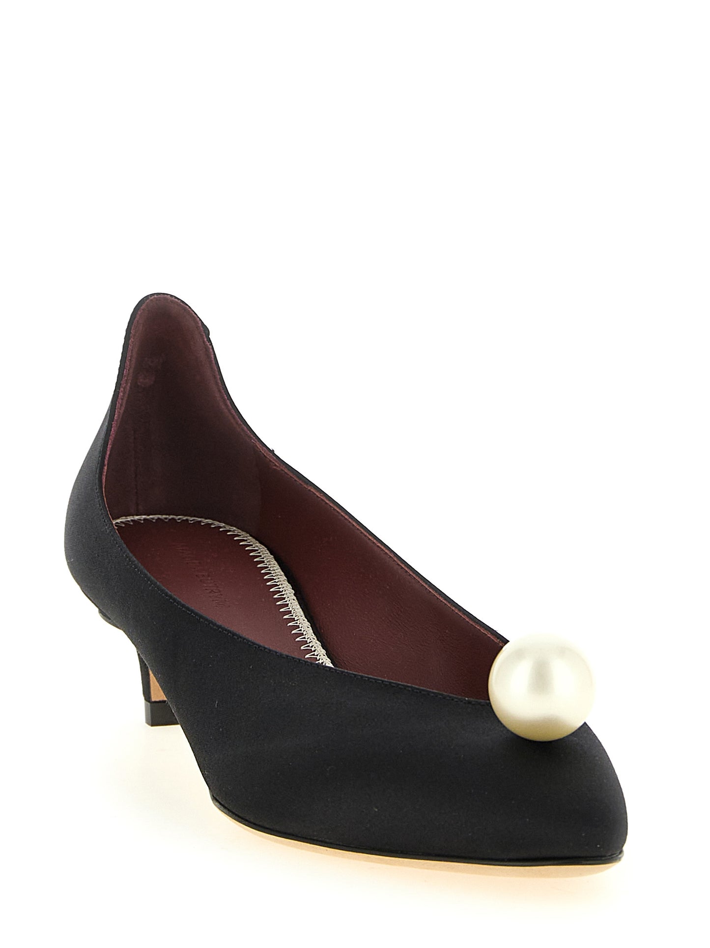 Magda Butrym Black Viscose Mid Heel Pumps