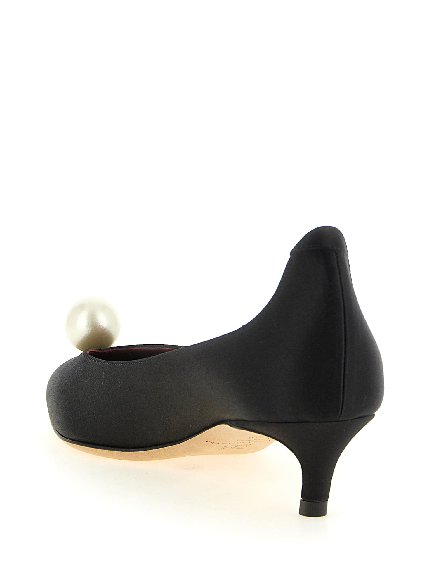 Magda Butrym Black Viscose Mid Heel Pumps