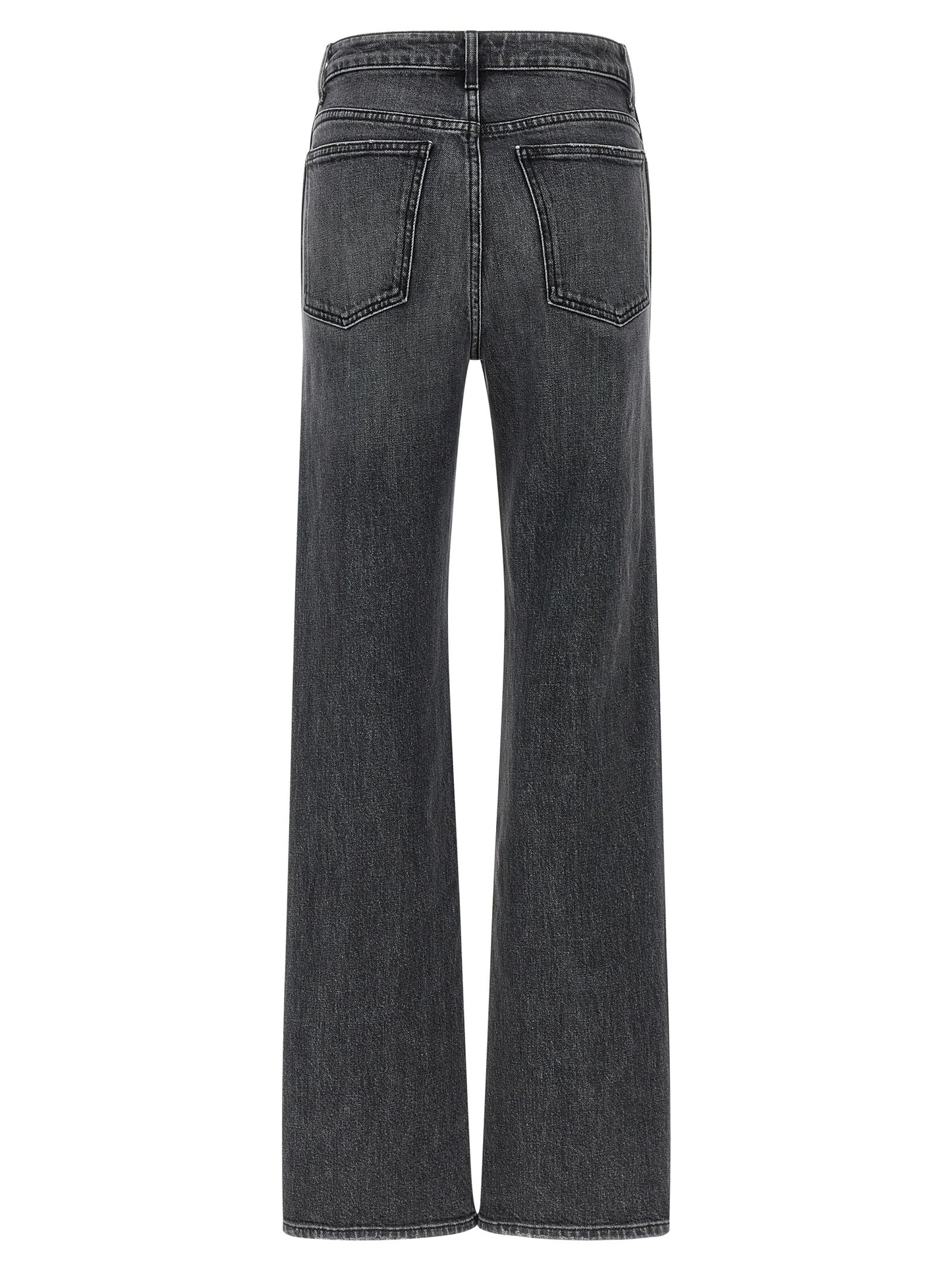 Khaite Gray Cotton Straight-Leg Jeans