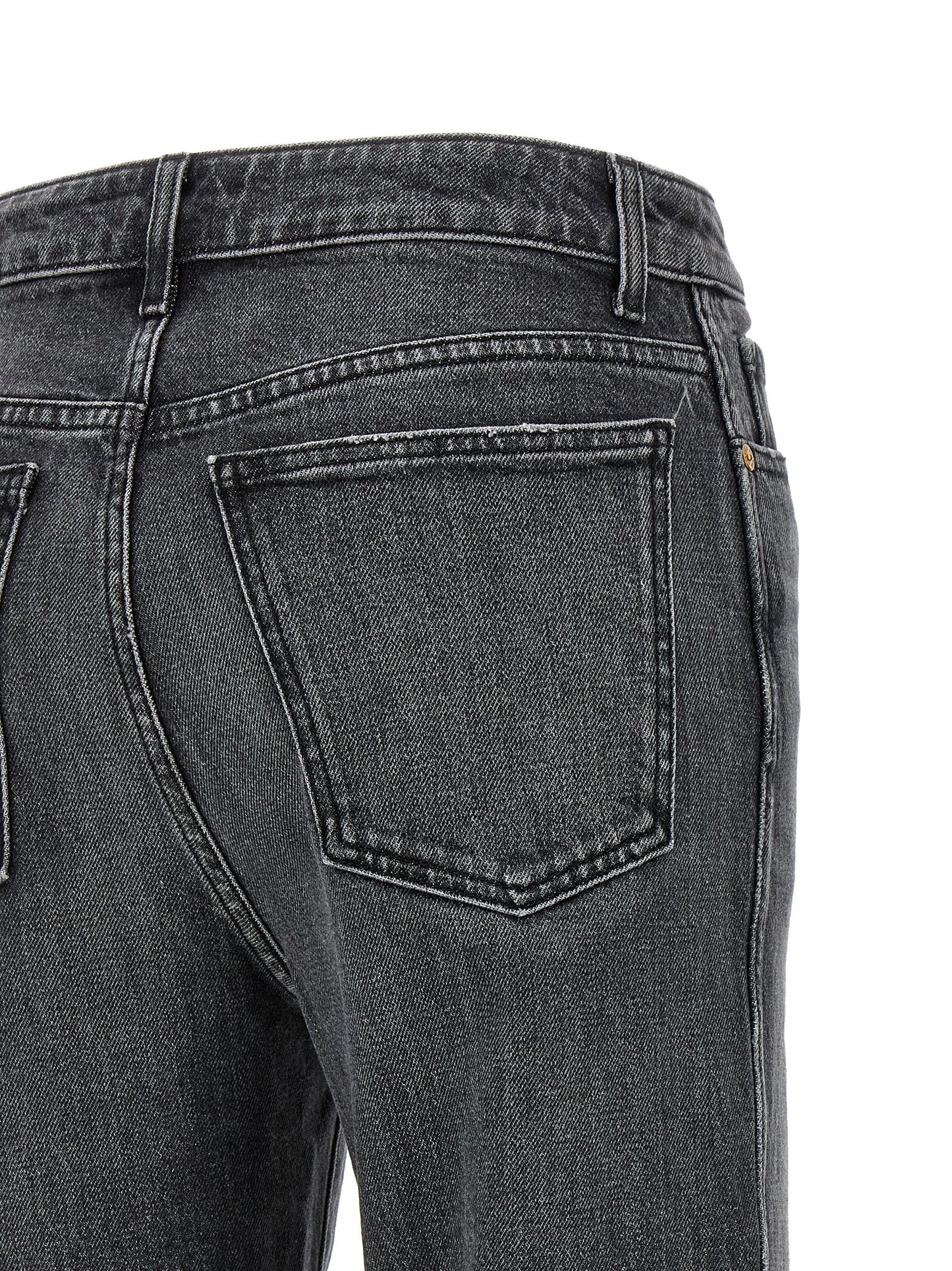 Khaite Gray Cotton Straight-Leg Jeans