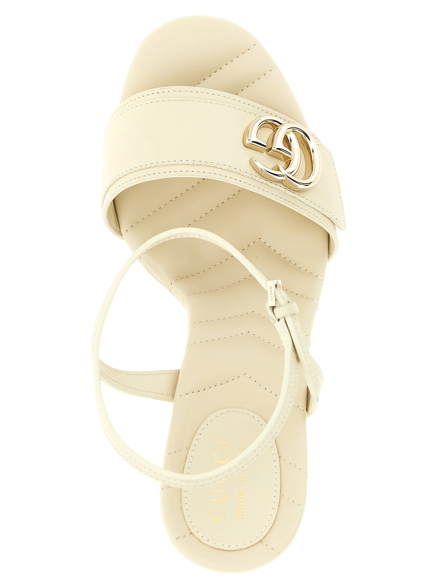 Gucci White Calfskin High Heel Pumps